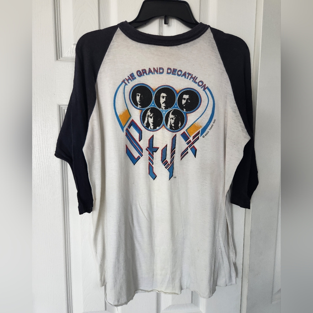 Styx 1979 The Grand DecathalonTour  Raglan Concert Shirt Vintage